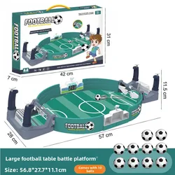 Interactive Two - Player Tabletop Soccer Game - Mini Foosball Field for Family Fun and Parties (Large 10 ball)