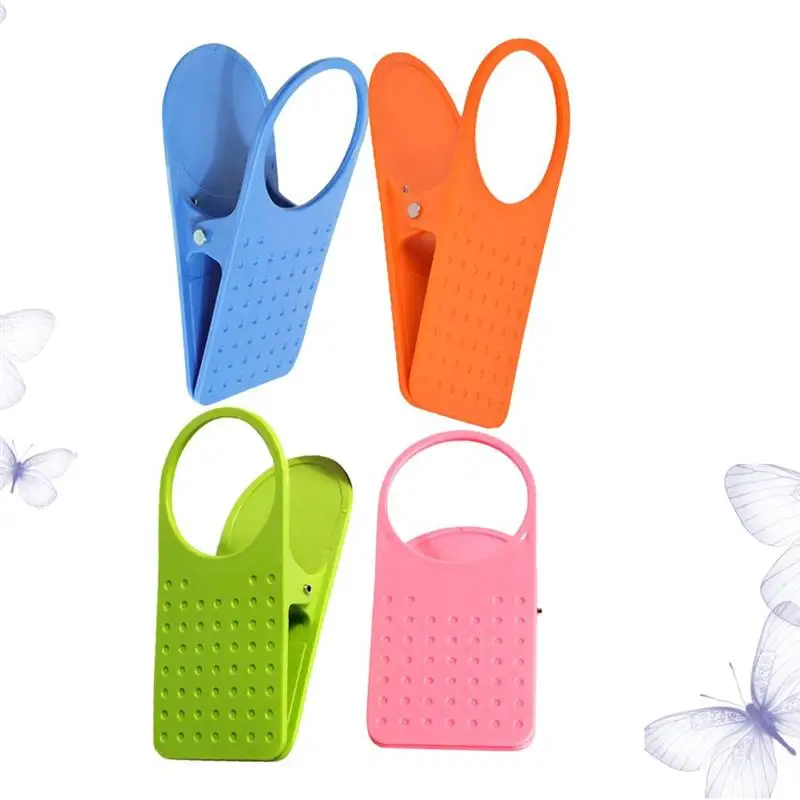 Cup Storage Holder 4pcs Beverage Cup Holder Binder Clip Desk Side Drink Clamp Desk Table Office Coffee Drink