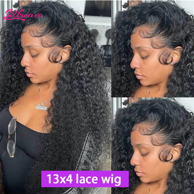Silkwave 30 40 Inch Burmese Curly Human Hair Wig Hd Lace 13x6 Deep Wave Frontal Wigs For Black Women 13x4 Water Wave Front Wigs 4