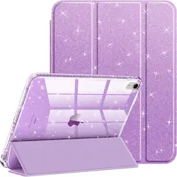 Sparkling Leather & Clear Tablet Case - Universal Fit - iPad 2025 11inch A16 (PURPLE)