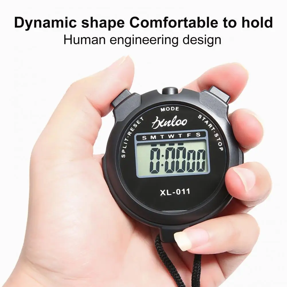 Chronograph Devices Waterproof Digital Stopwatch with Silent Timer Chronograph Function Compact Size Simple Operation for Sports