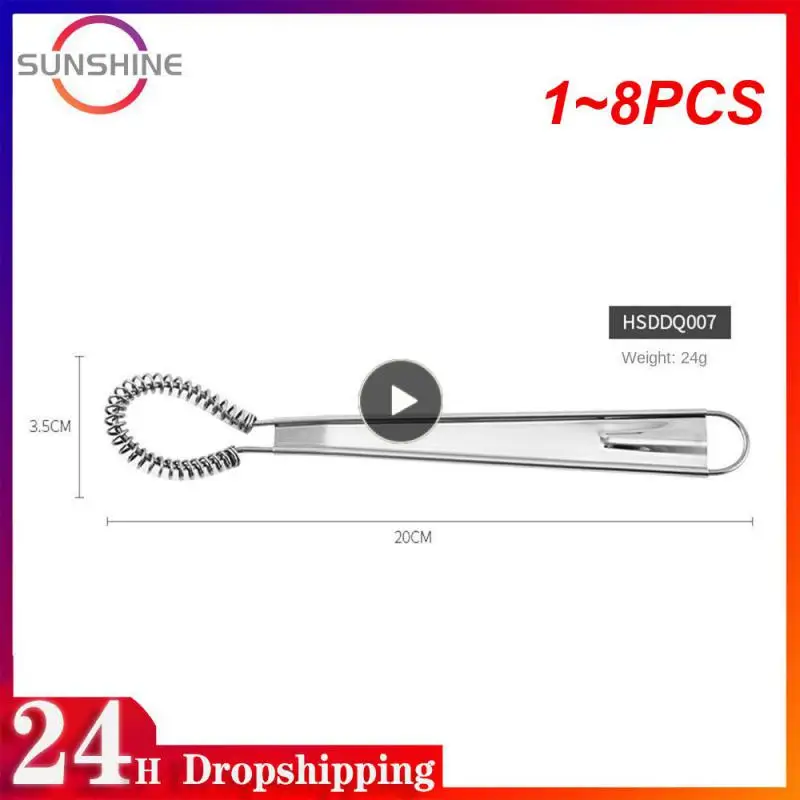 

1 ~ 8 шт. 20 см ручной пружинный венчик из нержавеющей стали, мини кухонный миксер для яиц и соусов