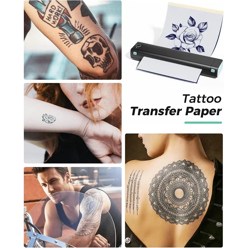 100PCS M08F Tattoo Transfer Paper A4 Size Thermal Copier Stencil Paper High Quality Stencil for M08F Tattoo Printer