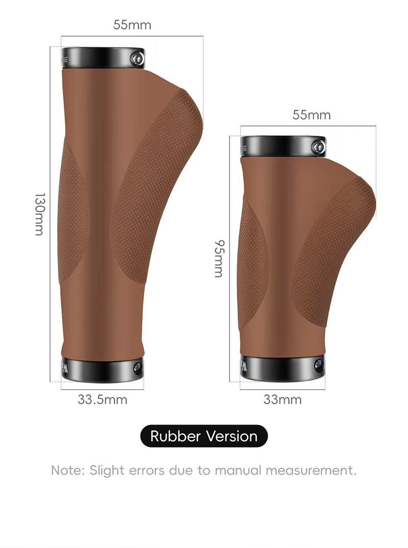 Description Picture 6 of itemWEST BIKING Bicycle Handlebar Asymmetric Grips 130mm Long & 95mm Short Twist Shifter Compatible for MTB BMX Folding Bikes Parts