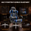 JHK Ergonomic Racing Gaming Chair Adjustable Swivel PU Leather with Headrest and Lumbar Support For Office Computer Living Room 4