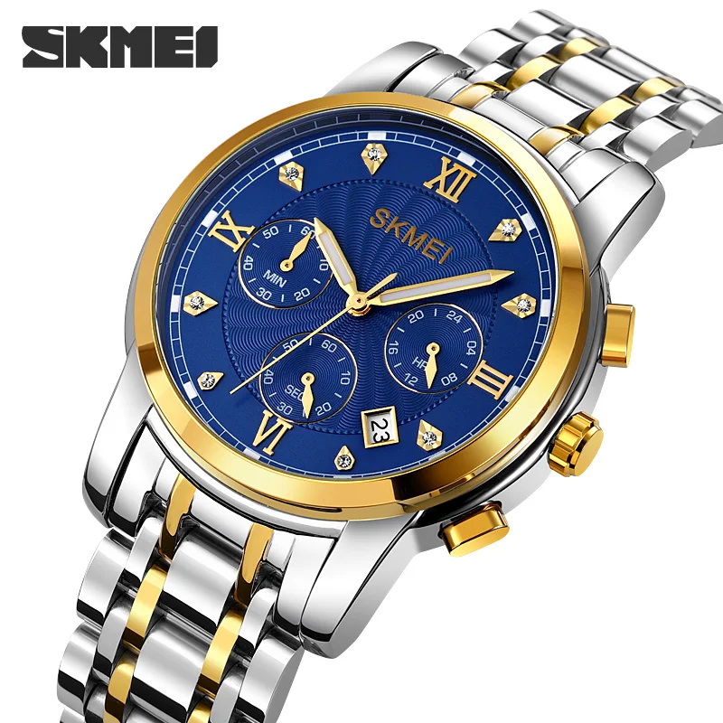 

SKMEI New Japan Quartz Movement Business Watch Men Luxury Waterproof Stopwatch Wristwatch 1904 Quartz Watch Relogio masculino