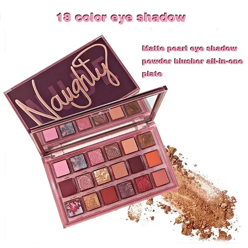 

18 Color Eyeshadow Matte Fine Shimmer Modification Eye Makeup Waterproof Ins Earth Plate Pressed Glitter Eyeshadow Beauty Glazed