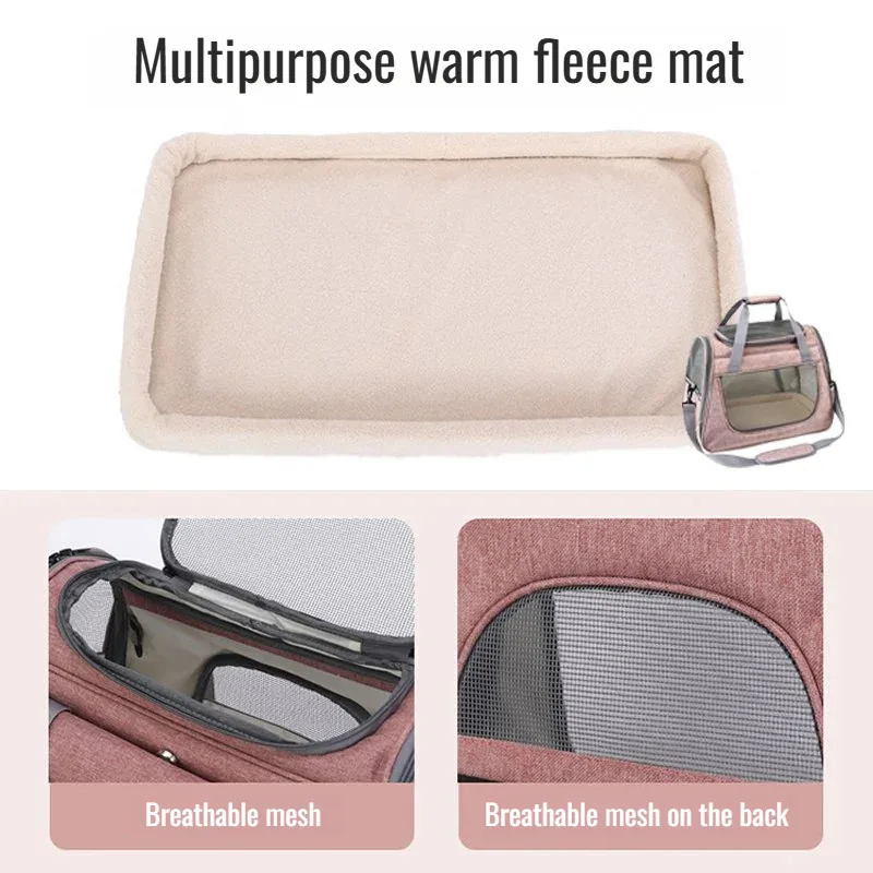 Fashion crossbody pet bag pet bag go out crossbody portable handbag Large Capacity Portable Cat Bag