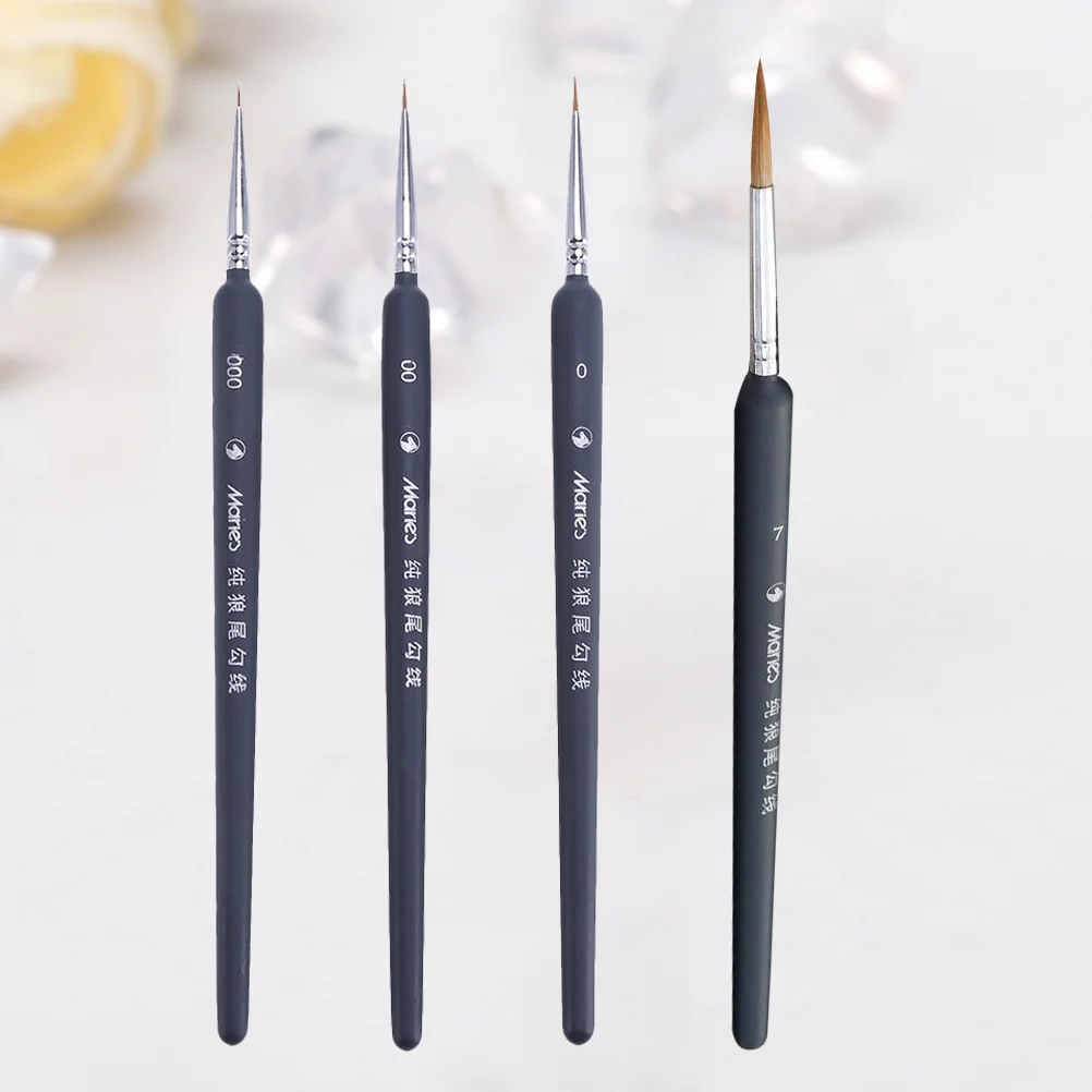 Professional Paint Brush Wolf Fine Painting Pen Nylon Hair Brush Sets Detail Painting Drawing Line Pen Brush Art Supplies A45