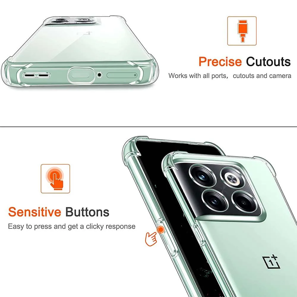 Shockproof Soft Silicone Clear Phone Case - Thick Protective Cover
