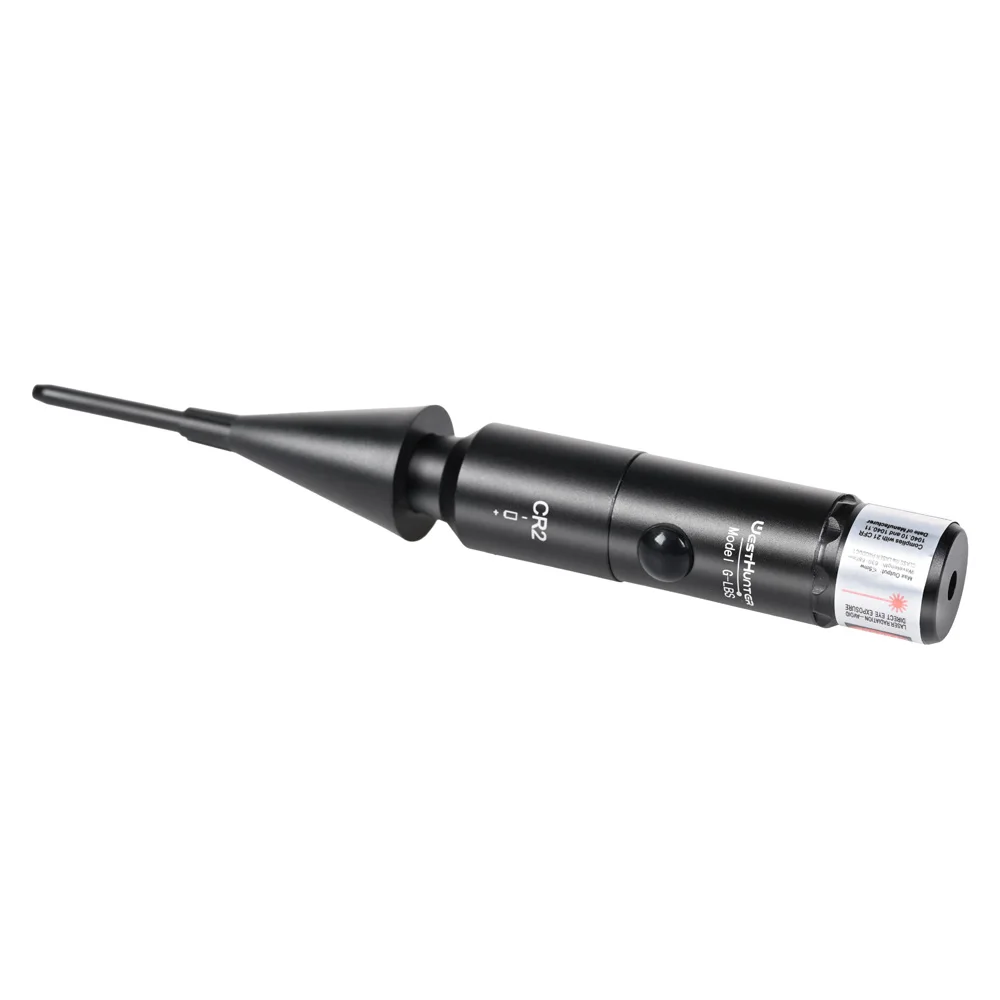 WestHunter Laser Bore Sight Kit with 32 Adapters 0.17 to 12GA Red or Green Bright Bore Sighter Laser with Button Switch