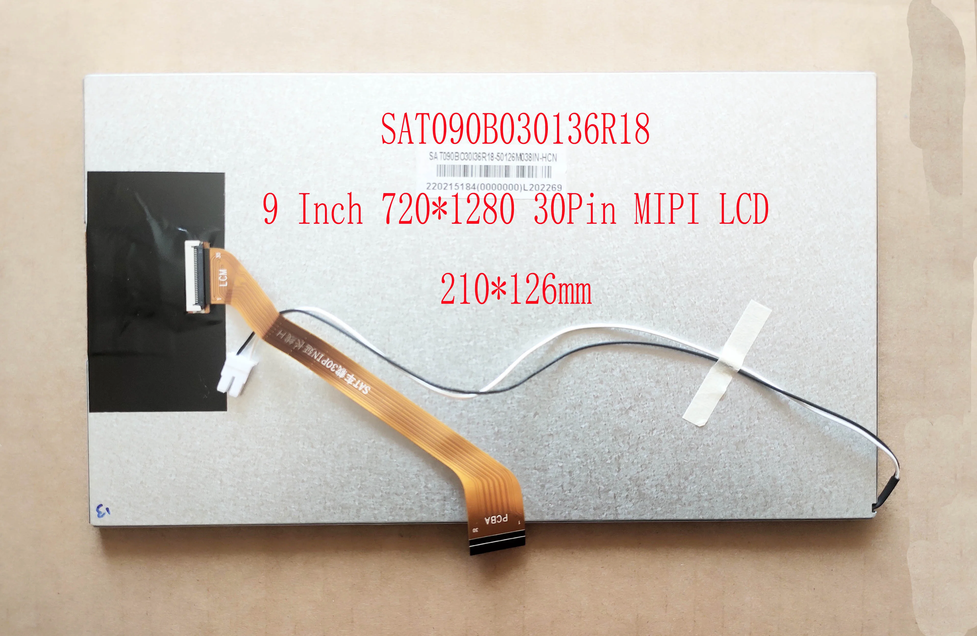 Polegada Ips Lcd Sat090b030136r18 Ic-9707 30pin 210*126 mm 720*1280 de Alta Resolução Mipi Lcd para Rádio 9