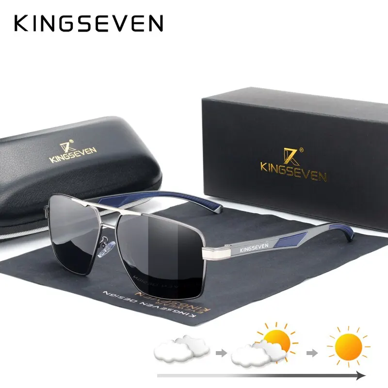 KINGSEVEN Aluminum Men's Sunglasses Polarized Lens Design Temples Sun  Glasses Coating Mirror Glasses Driving Fishing For Men - AliExpress