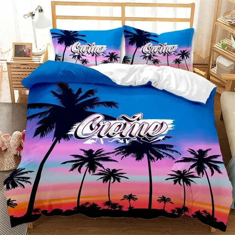 Hawaiian Summer Beach Duvet Cover Exotic Tropical Seascape Bedding Set Microfiber Palm Trees Comforter Cover For Kids Adult Room 2