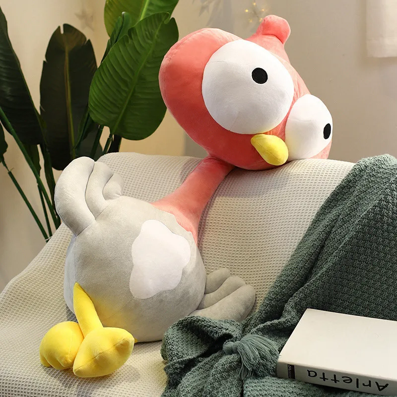 50/70cm Big-eyed Bird Plush Toys Funny Stuffed Animal Stress Relief Soft Sleeping Pillow Kids Christmas Gifts Birthday Gifts new air pillow bag tractor household cervical collar neck vertebra traction massager for cervical pain relief tool health care