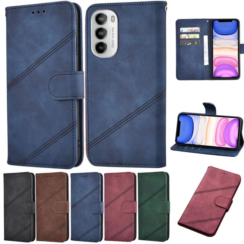

Wallet Phone Case For Motorola Moto G82 Cover Flip Leather Luxury Protective Wallet Stand Coque For Moto G 82 5G Phone Bags