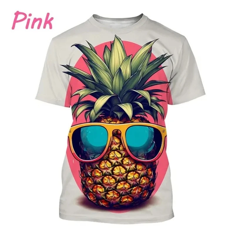 

Pineapple Graphic T Shirts For Men Cool Designs 3D Printed T-shirt Man Womens Clothing Streetwear Funny Kids Tee Breathable Top
