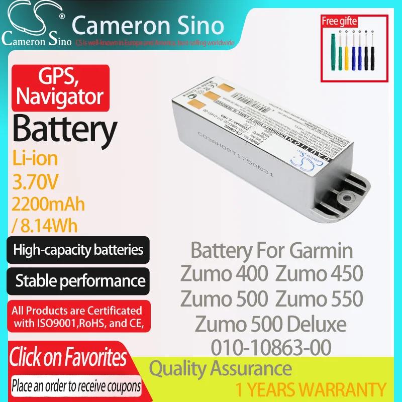 Cameronsino Battery For Garmin Zumo 400 Zumo 450 Zumo 500 Deluxe Zumo 550 Fits Garmin 010-10863-00 Gps, Navigator - Digital Batteries - AliExpress