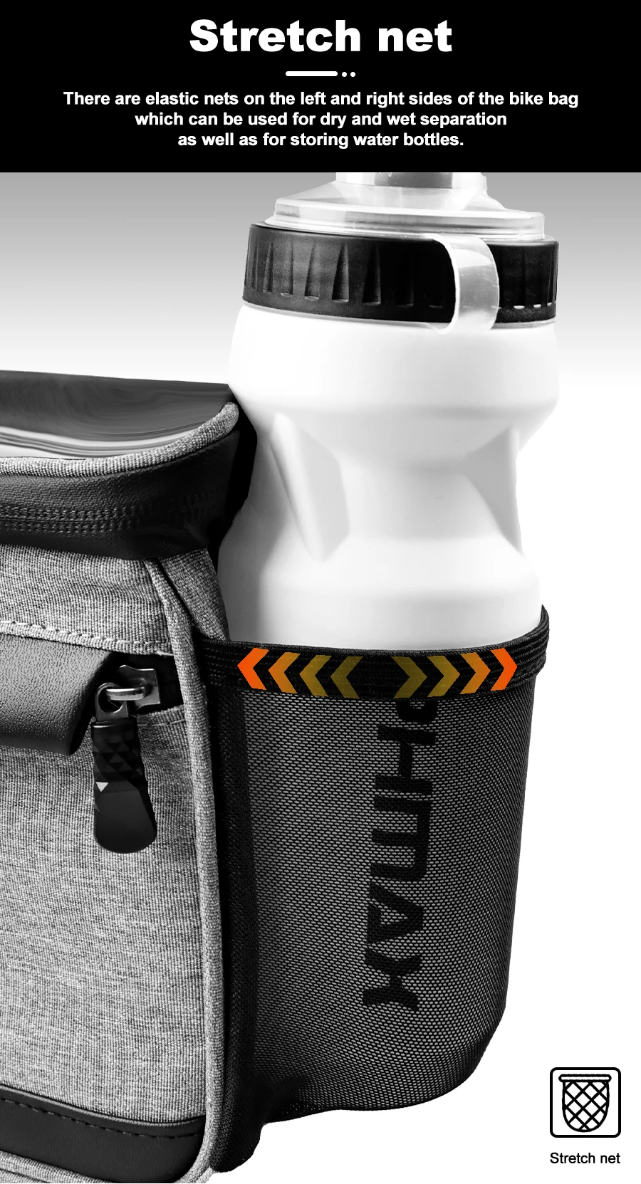 PHMAX Fahrrad-Fronttasche, wasserdichte Frischtasche mit großem Fassungsvermögen, Touchscreen-Fahrrad-Handytasche, Messenger-Tasche – Detail 9