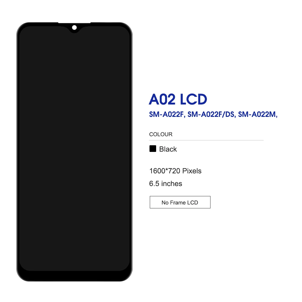 Ｚ   A02 LCD ÷  ġ ũ, A022 A022F A022M LCD ÷,  ü, 5.7 ġ