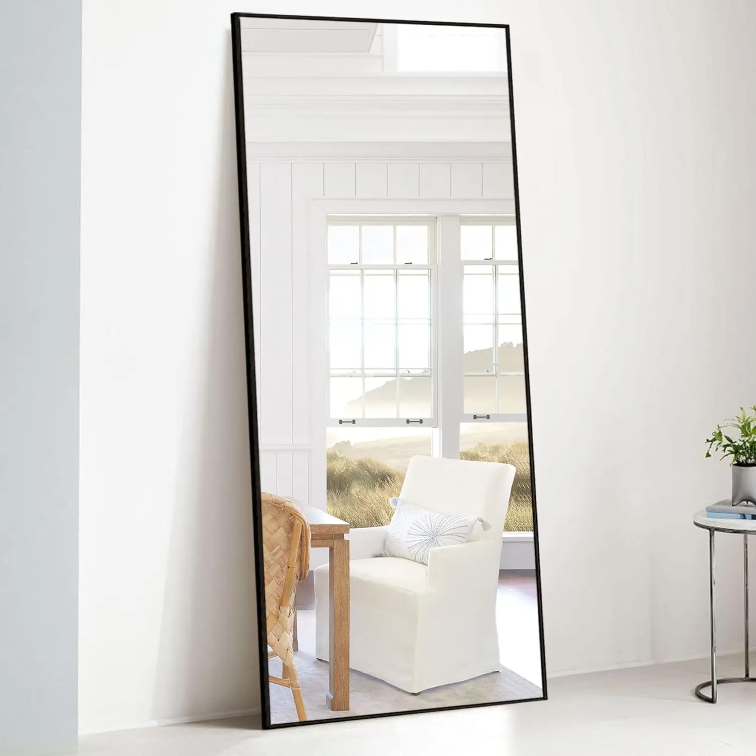 

NeuType Floor Full Length Mirror Standing Full Body Dressing Mirrors with Stand Hanging Wall Mounted Large Rectangle