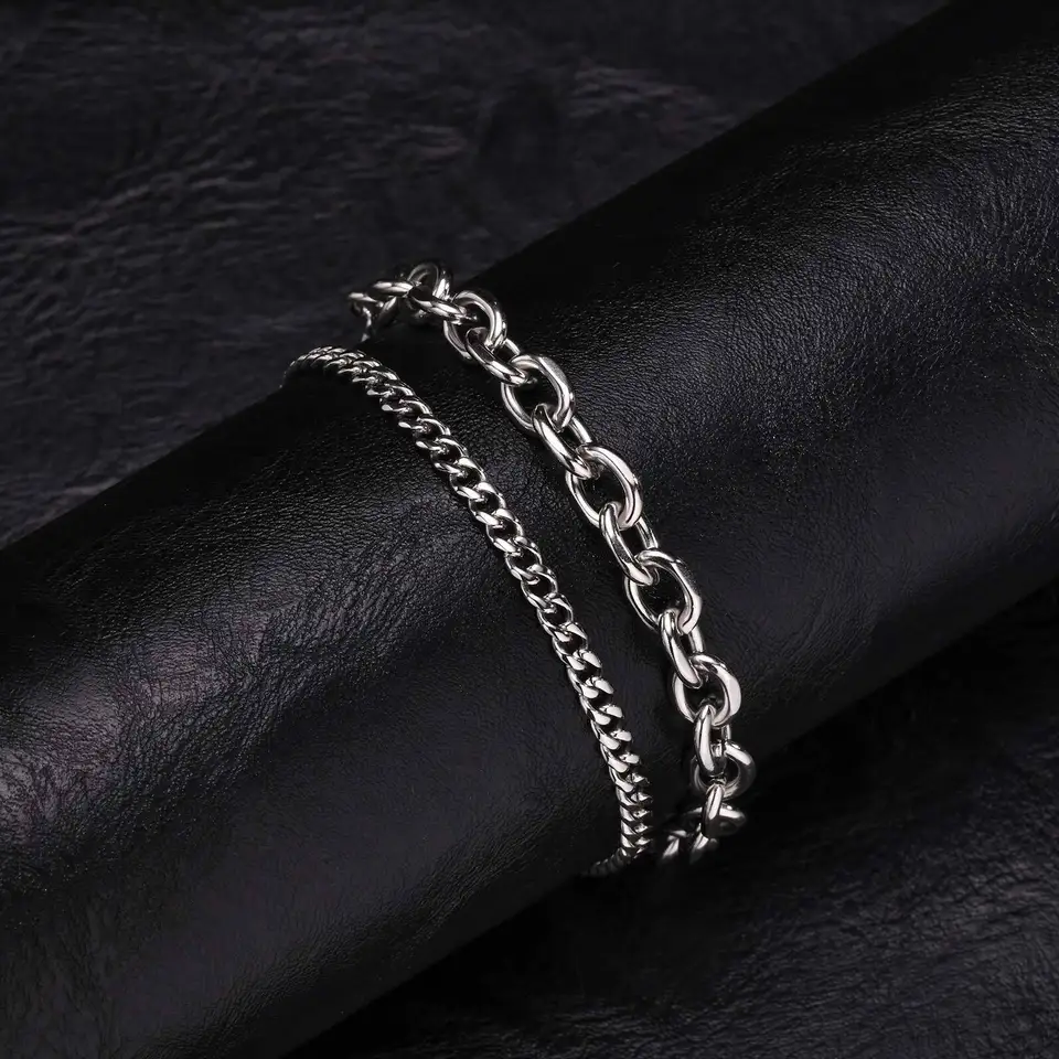 ZhongT-pulsera De Cadena De Eslabones Cubanos Para Hombre Y Mujer