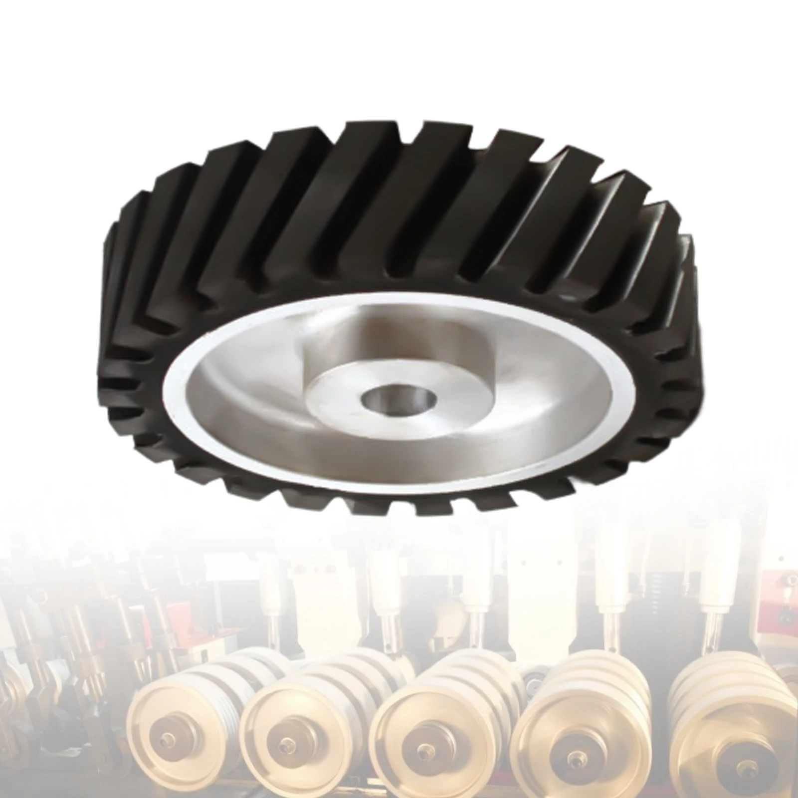 Langlebiges Bandschleifer-Kontaktrad aus Aluminium & Gummi, Ideal für Metallpolieren, Gratentfernung und Anfasen mit Geringer Lautstärke