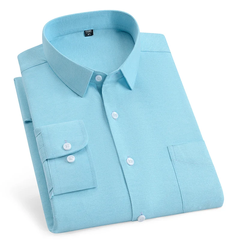 Men's Long Sleeve Stripe Cotton Dress Shirt Autumn Business Formal