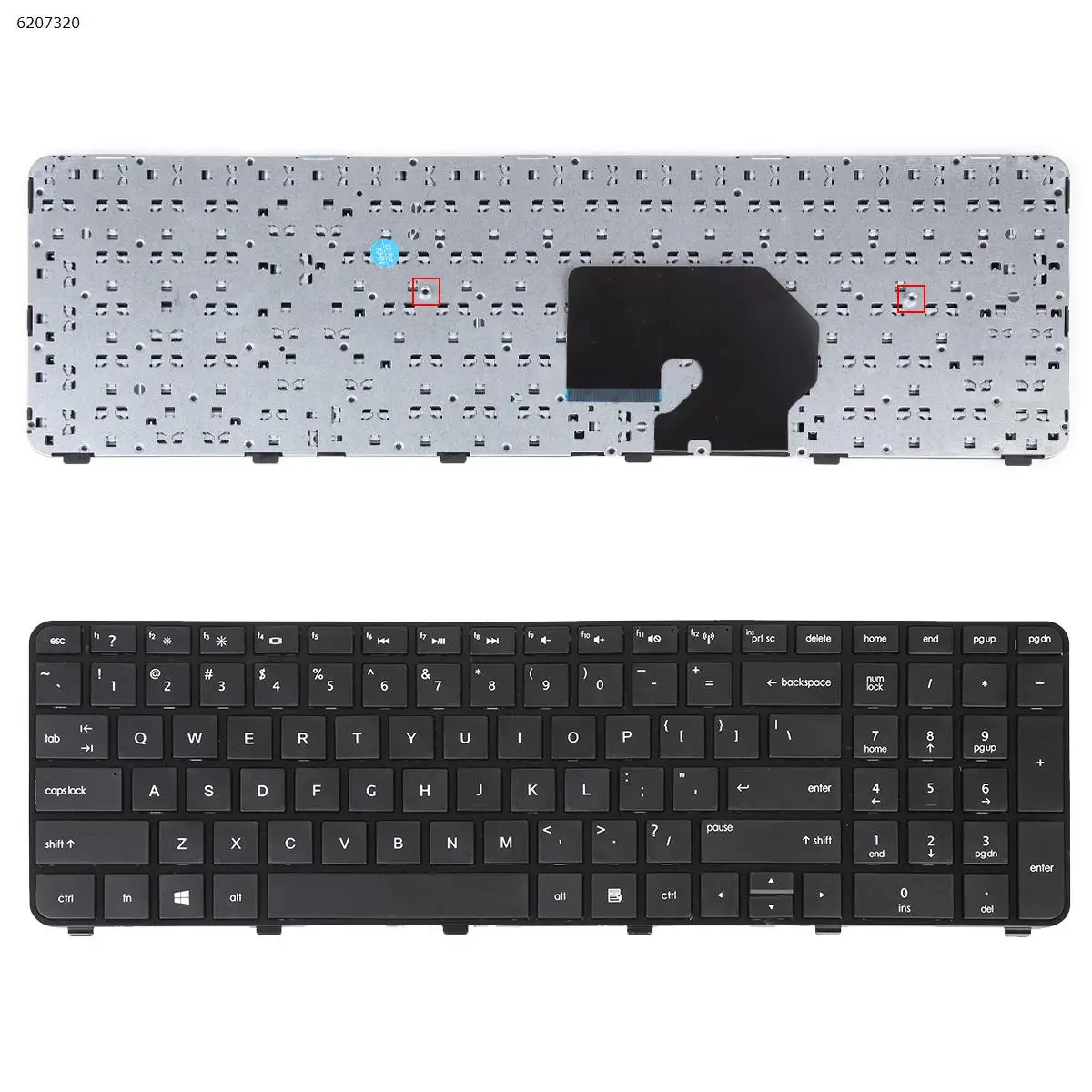 미국 노트북 키보드, HP DV7-6000 광택 프레임 블랙 