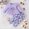Toddler Girls Clothing Set Long Sleeve Print Tops And Pants 2pcs Outfits Autumn Spring Children Clothes 1