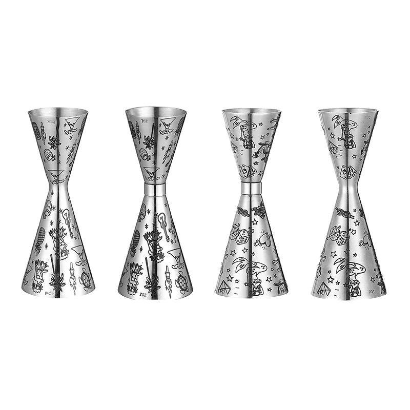 Measuring Jigger Stainless Steel Measuring Cups Stainless Steel Tiki Jigger Cocktail Jigger Bar Measures Bar Tools Accessories