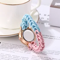 LANCARDO Quartz Braided Scrunchie Watch Elastic Rope Watch Digital Dial Women Multi-functional Ultra-thin Student Bracelet Watch - Image 2