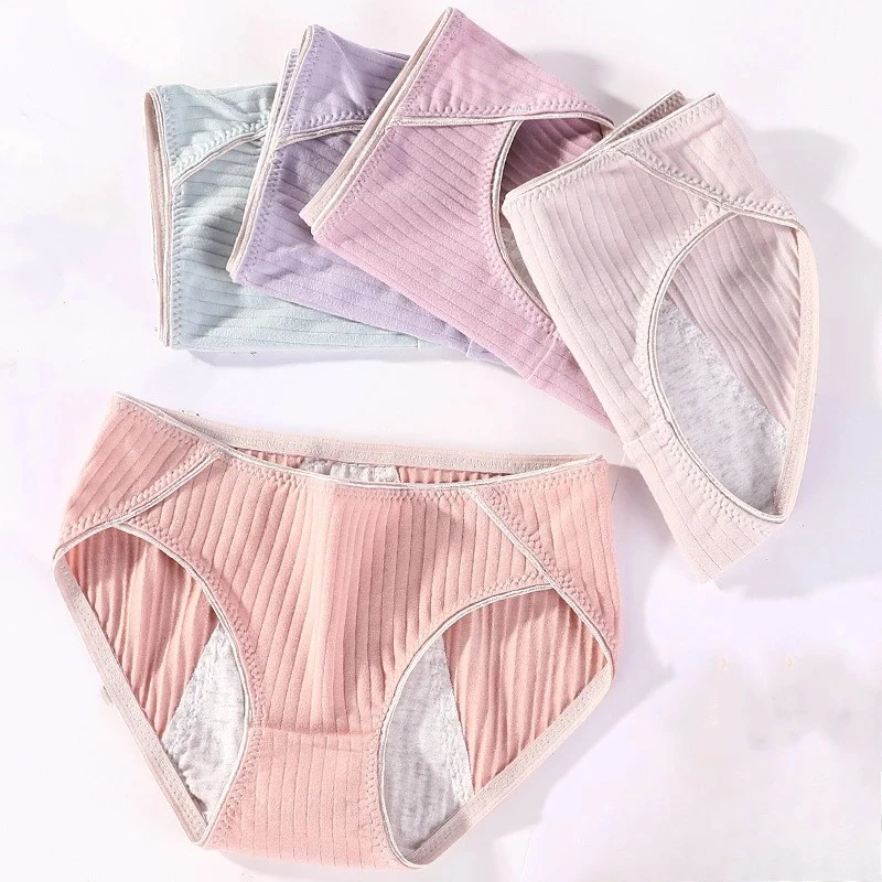 Menstrual Panties Women Period Proof Briefs Pure Cotton Leak Proof Incontinence Underwear Sexy Women Physiological Period Pants