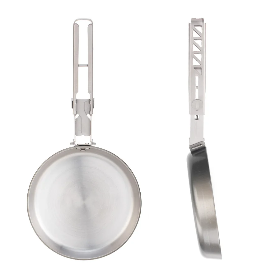 Keith Titanium 122g Ultralight Folding Pans 140ml Fried Steak Cooking Eggs Portable Outdoor Camp Picnic Cooker Ti6032 6