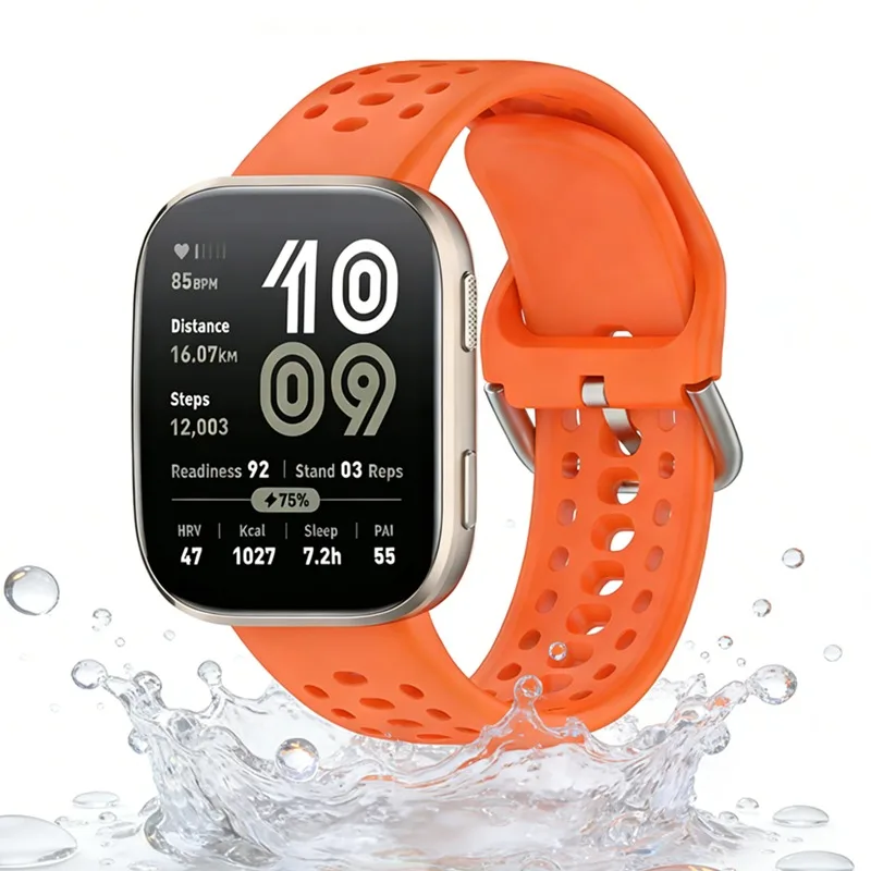 Breathable 22mm Sports Silicone Wristband Strap - Premium Quality Fitness Accessory