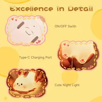 New LED Touch USB Rechargeable Silicone Rabbit Night Light Indoor Atmosphere Light Suitable for Children's Toys Christmas Gifts 5