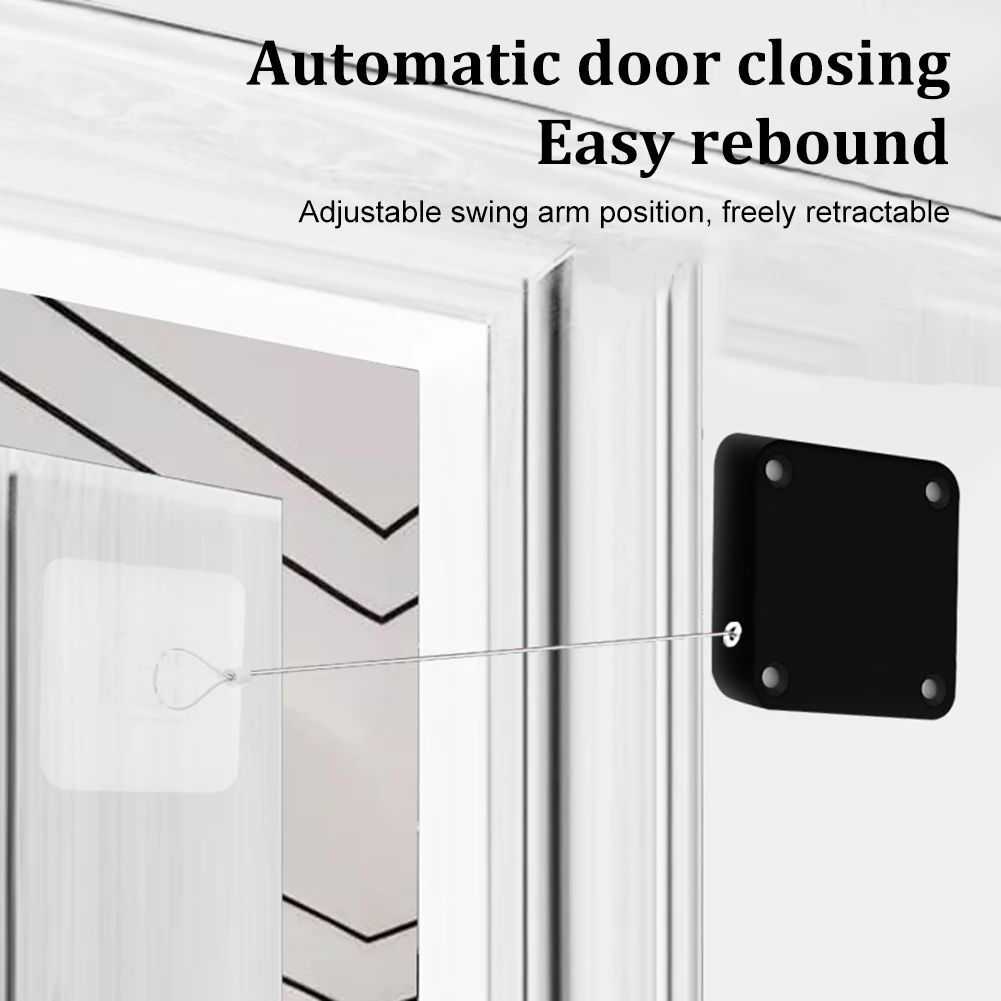 Punch-free Automatic Door Closer Automatically Close 500/800/1000g for Wooden Sliding Glass Metal door closer