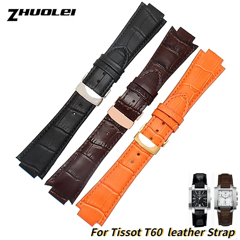 Per 1853 Tissot T60 Strap L875/975K Belt Bracciale Da Uomo 24X14M Cinturino In Rete Cintura T60.1.513 Cinturino In Pelle A Grana Di Coccodrillo