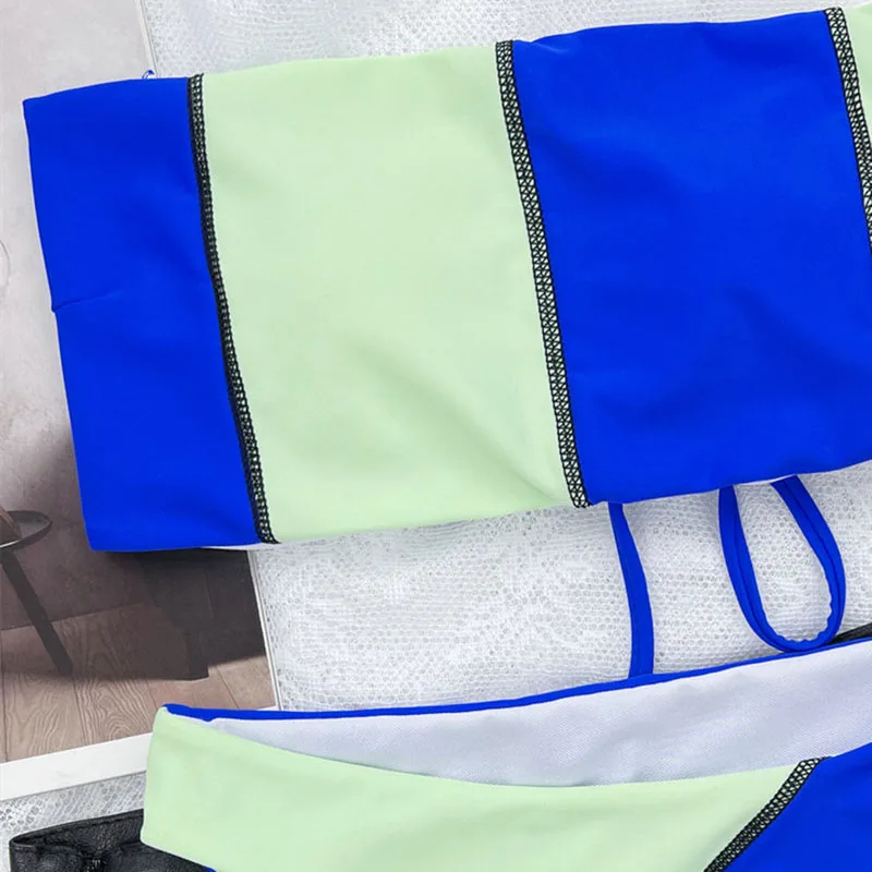 QINJOYER  Waisted Ű  Bandeau   Ƽ Ű Ʈ ġ ũ    Biquini Strapless Bikini