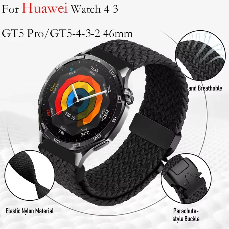 Braided Nylon Loop Strap with Parachute Buckle - Premium Replacement Wristband