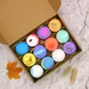 12 pcs 20g/60g Bath Bomb Set Sea Salt Bath Essential Oils Softening Keratin for Foot Spa Relaxing Gift Box for Women Men