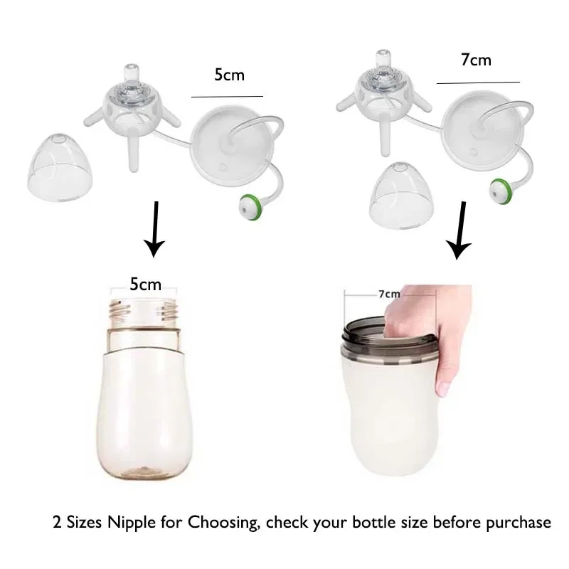 Baby feeding Bottle Long straw Hands-free bottle Nipple Multifunctional Baby Bottle Kids Cup Silicone Sippy Mouth NO BPA bottle accessories silicone baby feeding bottle