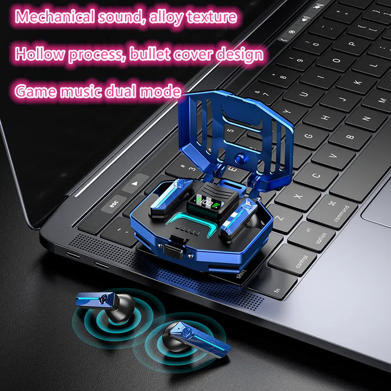 

DX-03 DX-05 беспроводные Bluetooth-наушники; Механические металлические сенсорные TWS 5,3; Наушники с низкой задержкой и шумоподавлением; Игровые музыкальные наушники