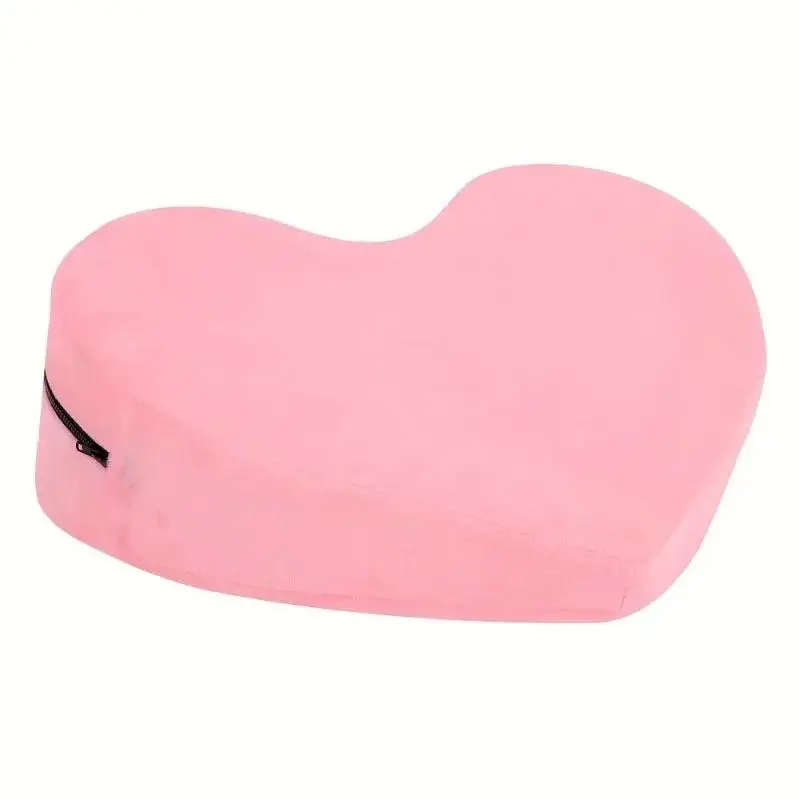 Velvet Heart Shaped Sexual Pillow with Various Positions and Sexual Aid Mats Made of Non Deformable Memory Materials