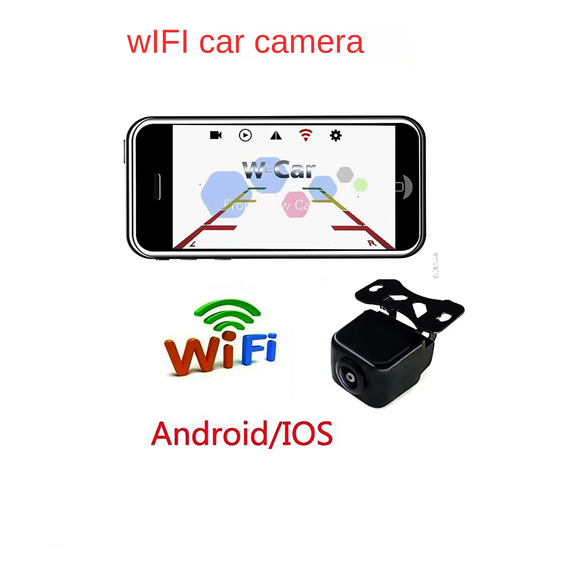 WirelessCarRearViewCameraWIFI170DegreeWideAngleReversingDashCamBackupReverse