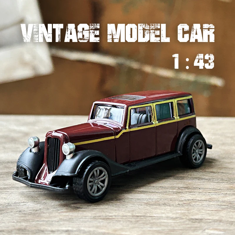 1:43 Alloy Vintage Diecast Car Model Car Classic Cadillacs V8 Pull Back Car Model Miniature Vehicle Replica Gift For Kids Adults 1