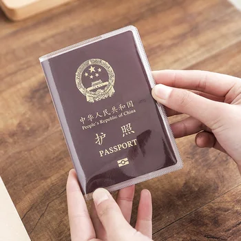 1-10 pezzi da viaggio protezione dallo sporco copertina per passaporto portafoglio borsa in PVC trasparente da donna ID carta di credito aziendale borsa per passaporto