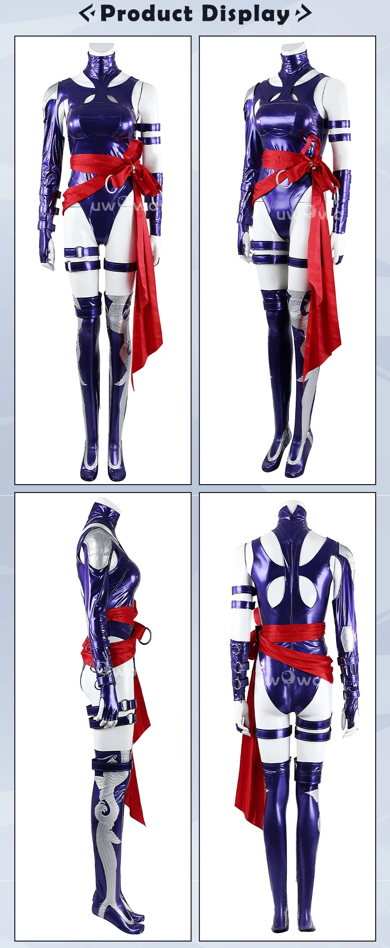 Game Psylockeee Cosplay Frauen Bodysuit Blaues Kostüm Halloween Kostüm 3