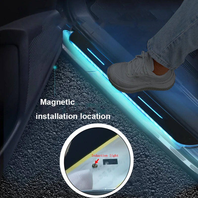 Davanzale Della Portiera Dell'Auto Soglia Streamer Lampade Per Dacia Spring Duster Logan Sandero Logo Plate Scuff Strip Led Luci Scorrevoli Nessun Cab