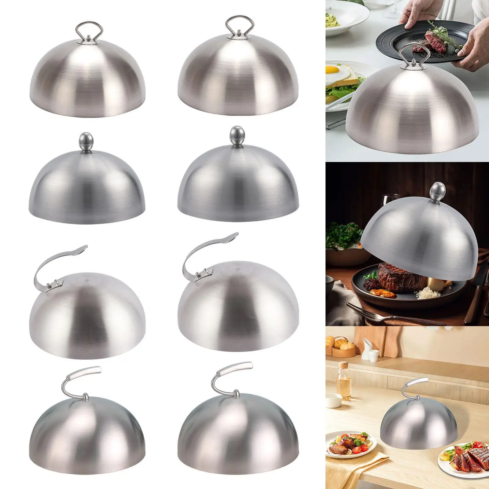 Basting Cover Cheese Melting Dome Stainless Steel Griddle Burger Cover Food Cover for Steak Sandwiches Kitchen Burgers Steaks
